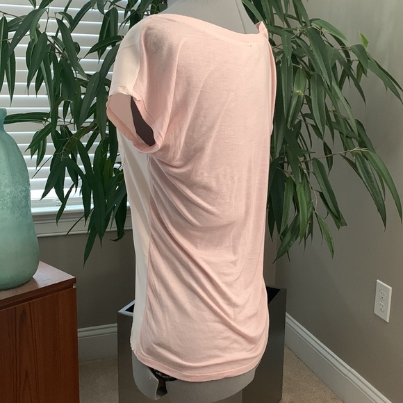 Express Pale Pink Short Sleeve T-Shirt Top - Picture 2 of 9